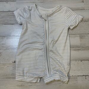 Sweet Honey Short Sleeve Onesie Blue Striped Size 6M